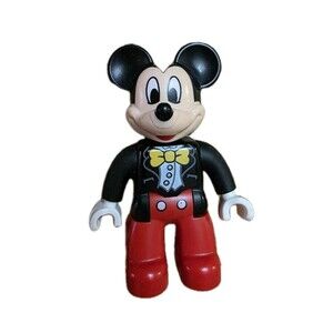 Lego Duplo Figure Disney Mickey Mouse Tux Bow Tie Jacket Black Replacement 10597